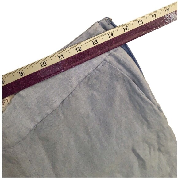 LOFT linen pants size 2 / 26 light blue linen viscose ankle lightweight #810 - Picture 5 of 8